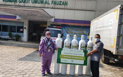 Donasi 5 Tabung Oksigen dari BenihBaik.com untuk RSU Al Fauzan