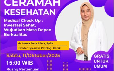 RS AL FAUZAN AKAN GELAR CERAMAH KESEHATAN: MEDICAL CHECK UP, INVESTASI SEHAT UNTUK MASA DEPAN BERKUALITAS