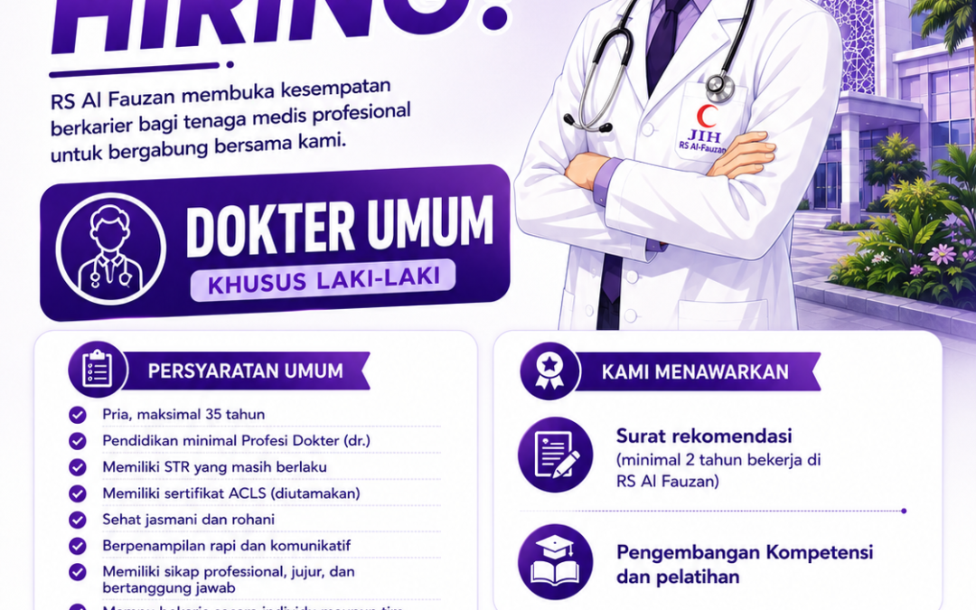 RS Al Fauzan Membuka Kesempatan Berkarier bagi Tenaga Kesehatan Profesional